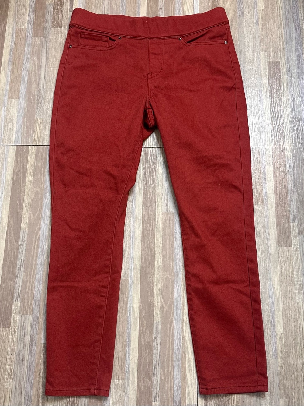 Signature by Levi Strauss Slim Stretch Chinos in Brick Red Women’s Large Petite